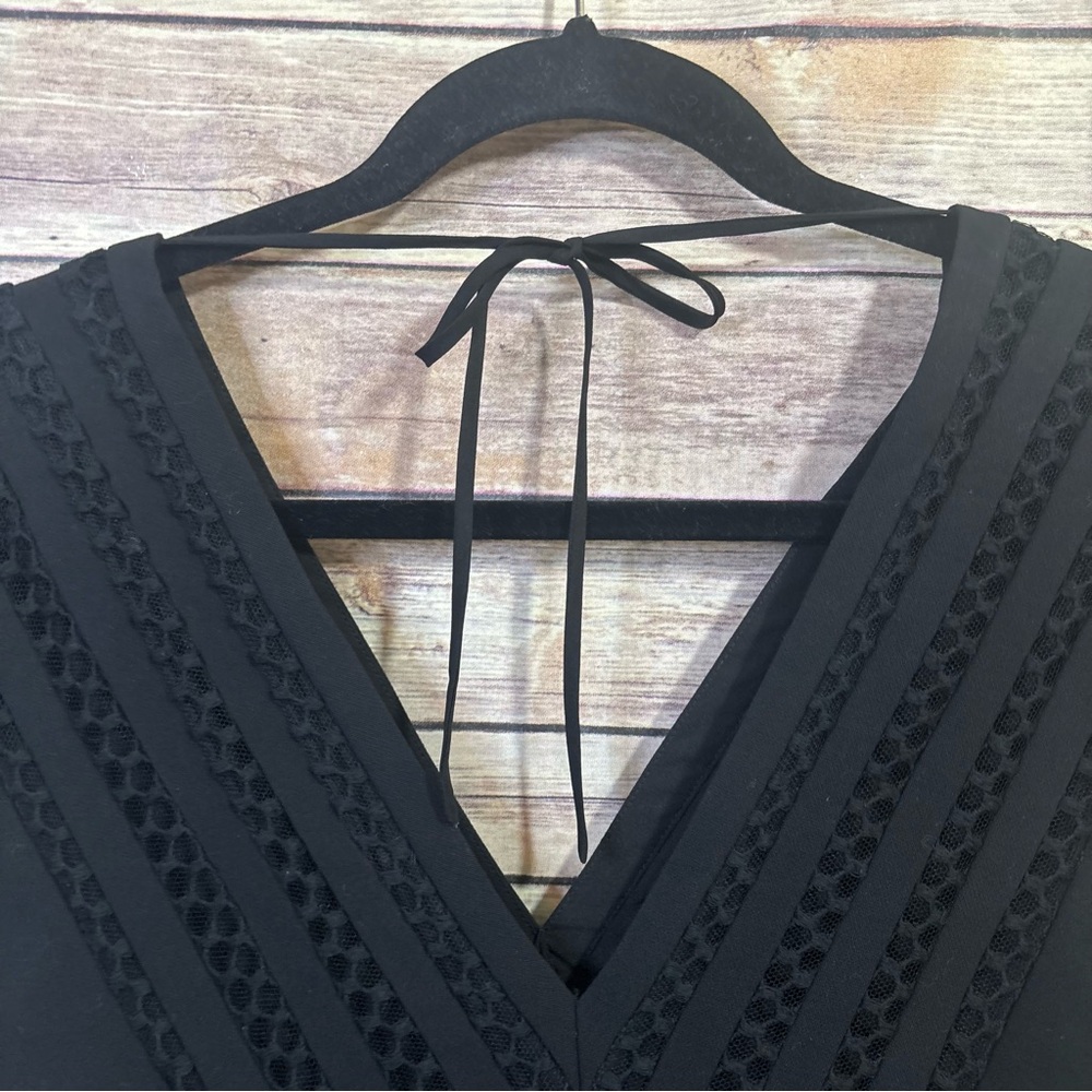 Sandro Paris SS21 radical dress black fit and flare lbd little black dress Small - Picture 9 of 10